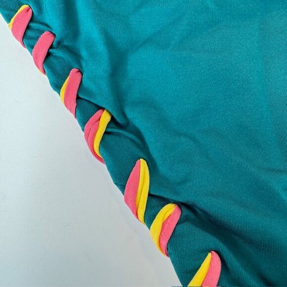 Becca Reversible Small Camille Low Rise Bikini Bottom Whipstitch - Picture 7 of 13